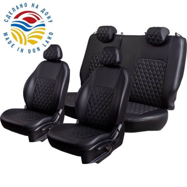 Чехлы Экокожа Турин Ромб на Hyundai Getz 2002-2011 г.в. Чехлы Экокожа Турин Ромб на Hyundai Getz 2002-2011 г.в.